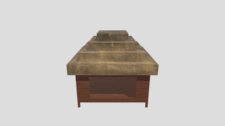 Low Poly Brick House 3D Model