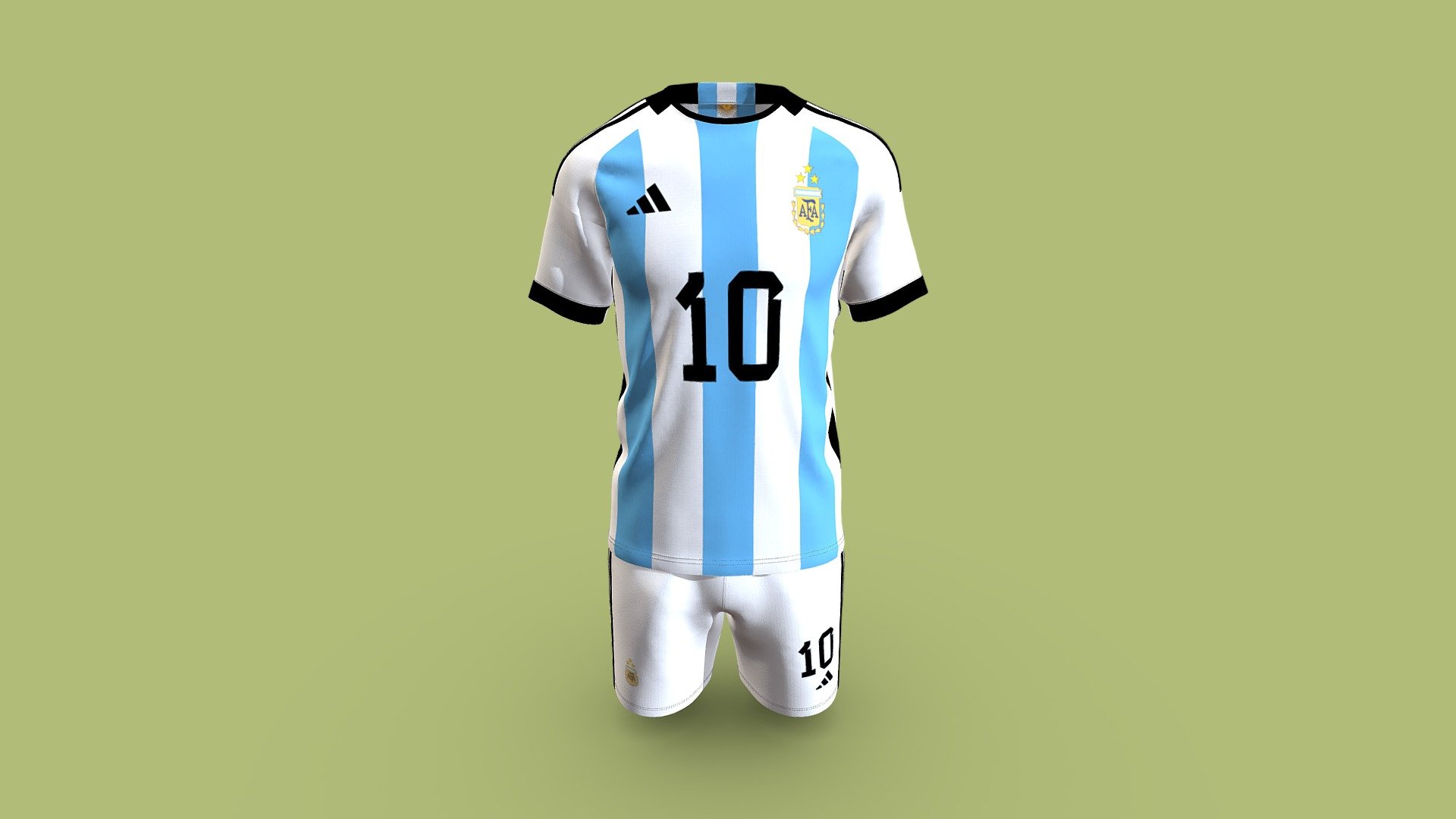 Argentina Messi Jersey Design 2022 3D model