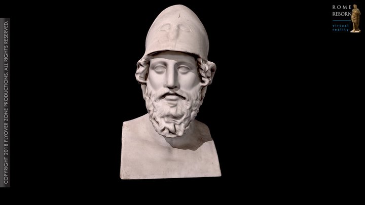 3D rendering of Strategos (Miltiades or Phocion)