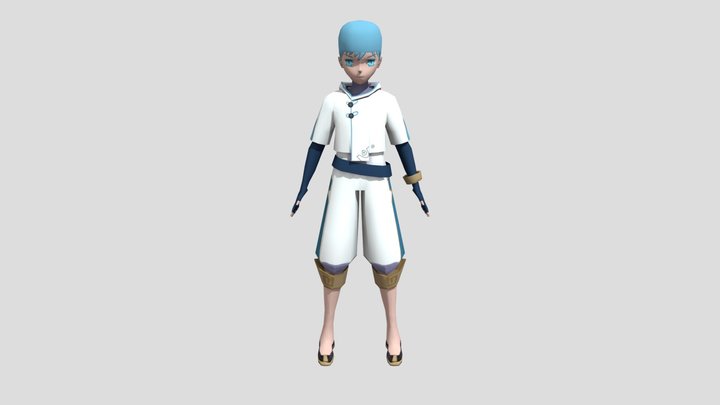 Chongyun low Poly Model from Genshin 3D Model