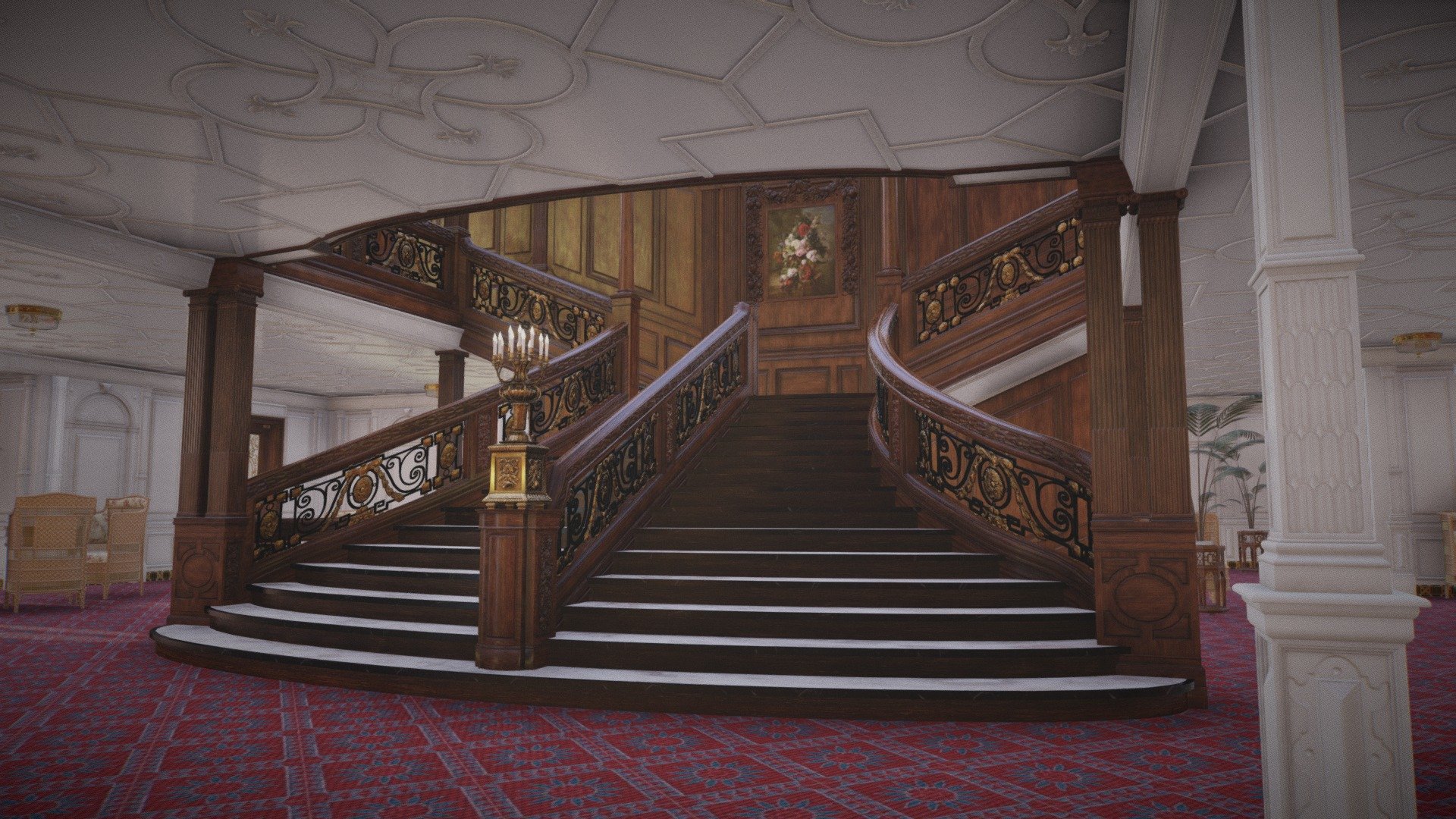 Titanic D Deck Vr Room Buy Royalty Free 3d Model By Carlcapu9 Carlcapu9 A04c3f3