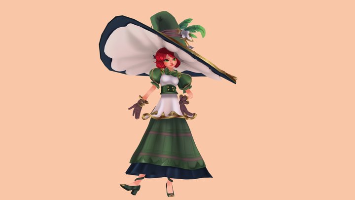 Lilly of the Valley Witch 3D Model