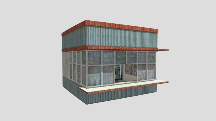 Simple 90's Kiosk 3D Model