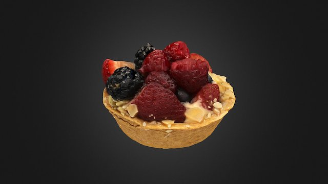 Mixed Berry Tart 3D Model