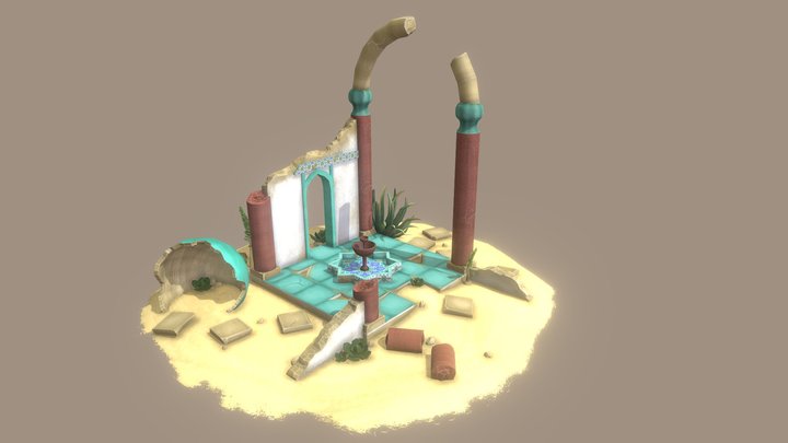[STUDENT WORK] Islamic Ruins Diorama 3D Model