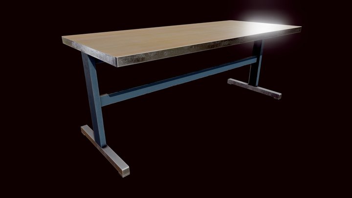 Classroom Table 3D Model