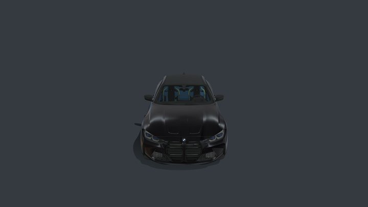 BMW M4 CS G82 2021 (Sapphire Black Metallic) 3D Model
