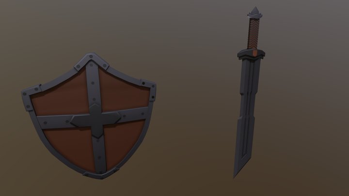 Sword & Shield 3D Model
