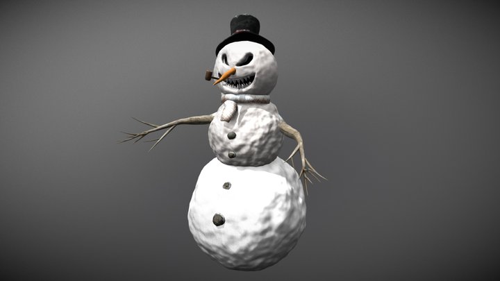 Evil Frosty Snowman Boss 3D Model