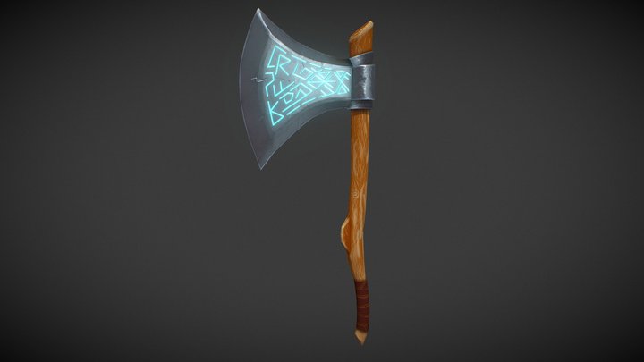 Viking Axe Stylized 3D Model