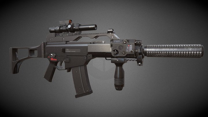 H&K G36C 3D Model