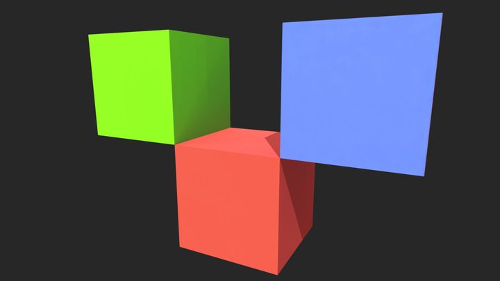 3 Cubes 3D Model