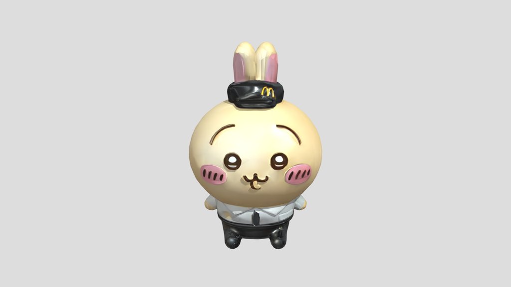 McDonald's rabbit worker figurine