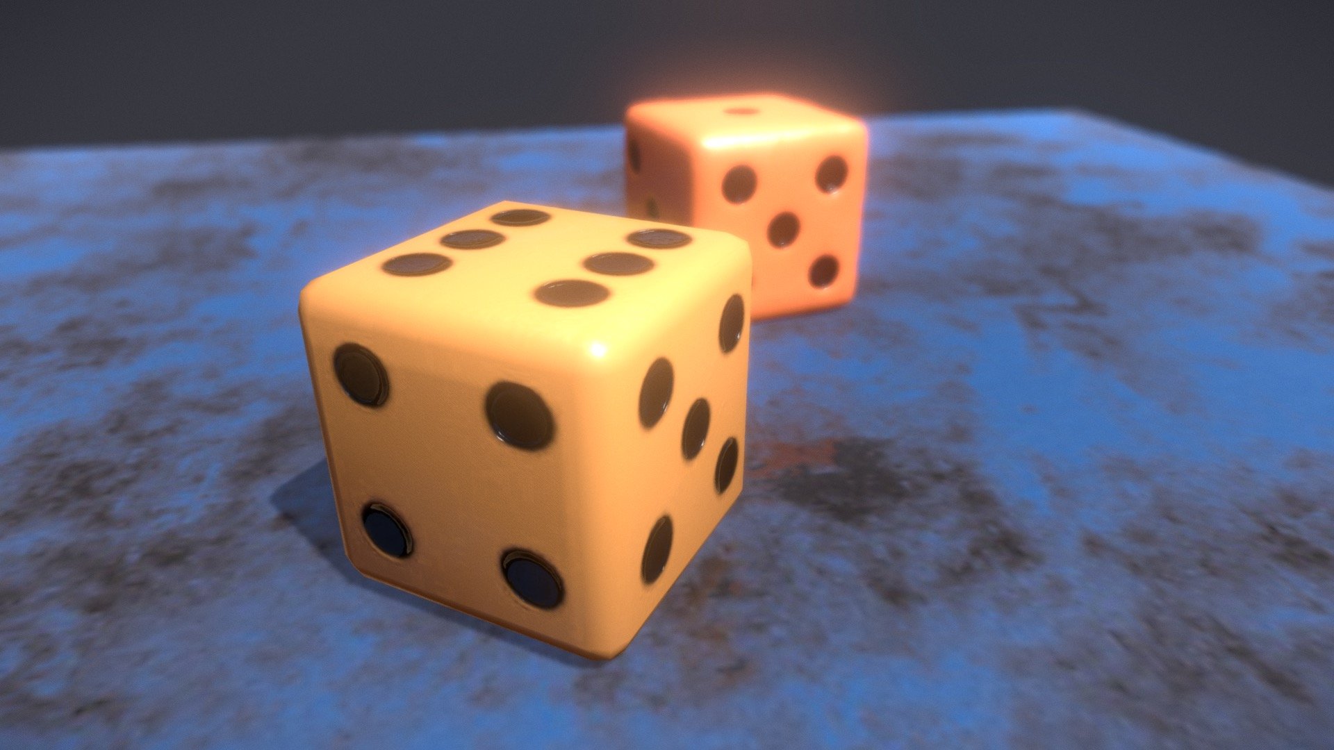 Dice (low poly and high poly version) Download Free 3D model by M