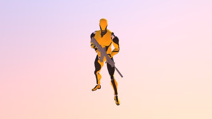 Idle 2arm Weapon02 3D Model