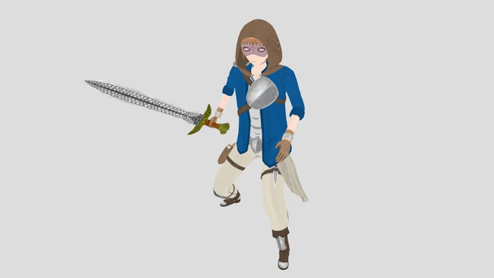 Masked Adventurer 3D Model