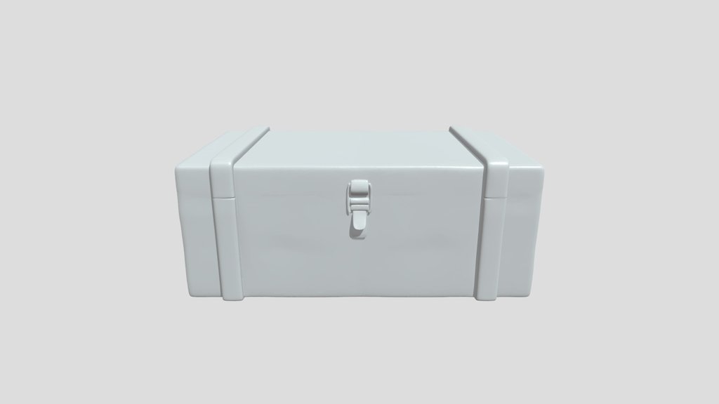 Rectangular storage/toolbox with latch and stra
