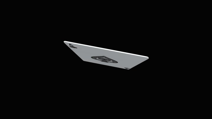 ace-of-spades-playing-card-flourished-version 3D Model