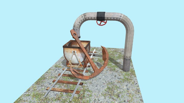 Rustborn - 3 Simple props 3D Model