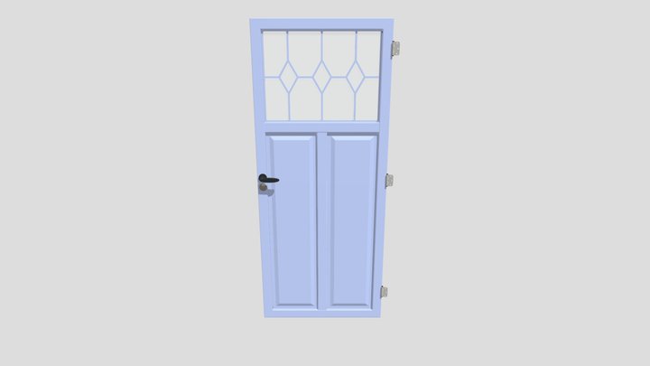 WC deur - Wiebertjes raamwerk 3D Model