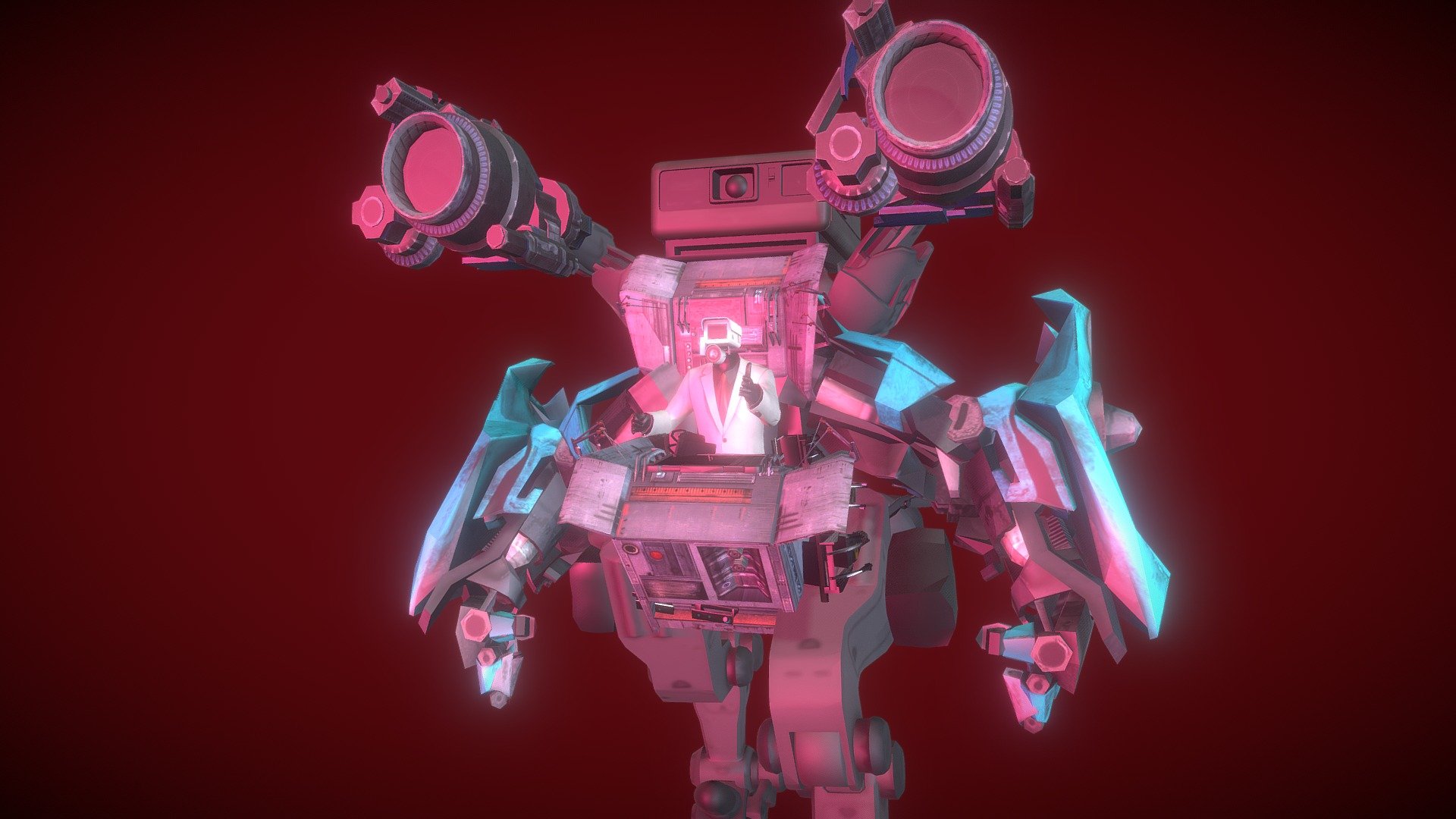 Upgrade Mecha Scientist Cameraman - Download Free 3D model by A Goofy ...