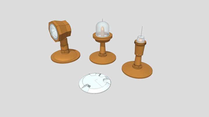 Airport signal lights 3D Model