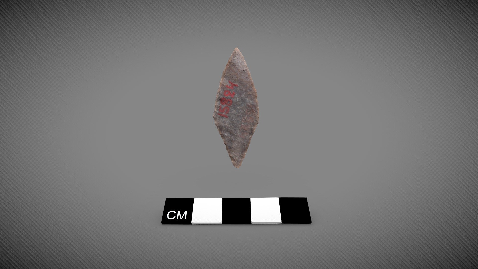 TMK 15824:1 Nuolenkärki - Arrowhead — Sketchfab embed 3D viewer