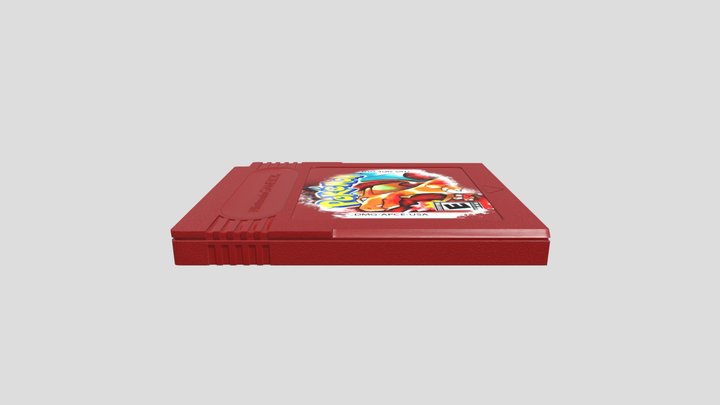 Pokemon Red Gameboy Cartridge 3D Model