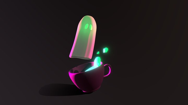 Little Ghost & Ecto-Plasma Cup 3D Model