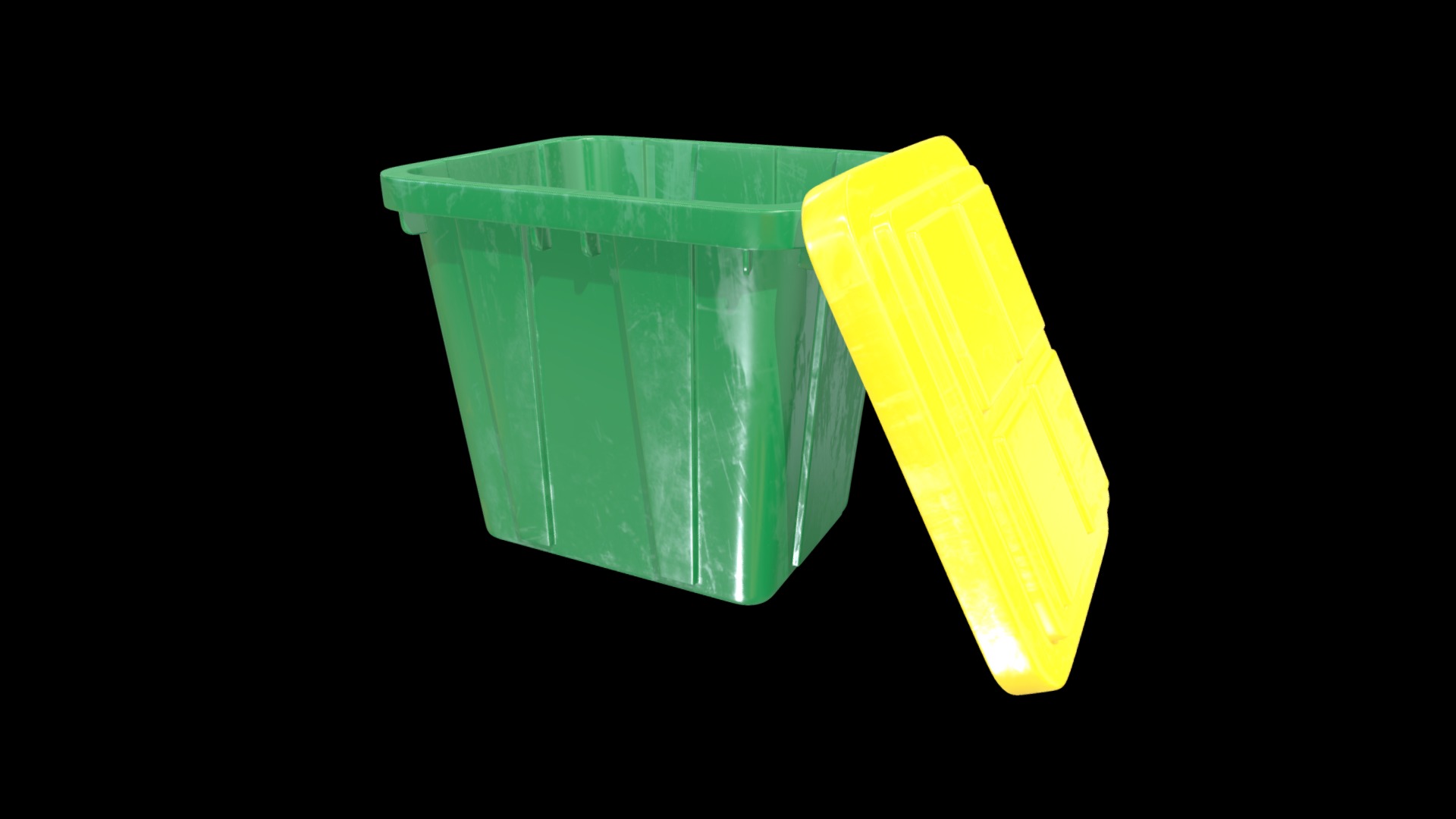 3D model Recycle Bin – High Detail - This is a 3D model of the Recycle Bin - High Detail. The 3D model is about a few different colored cubes.