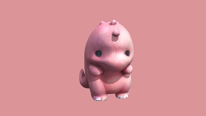 Pink Monster 3D Model