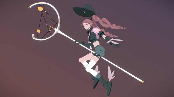 Fully Rigged Anime Girl 3D Model