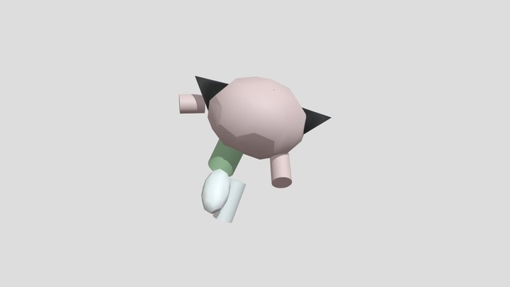 Geometric Powerpuff Girl 3D Model