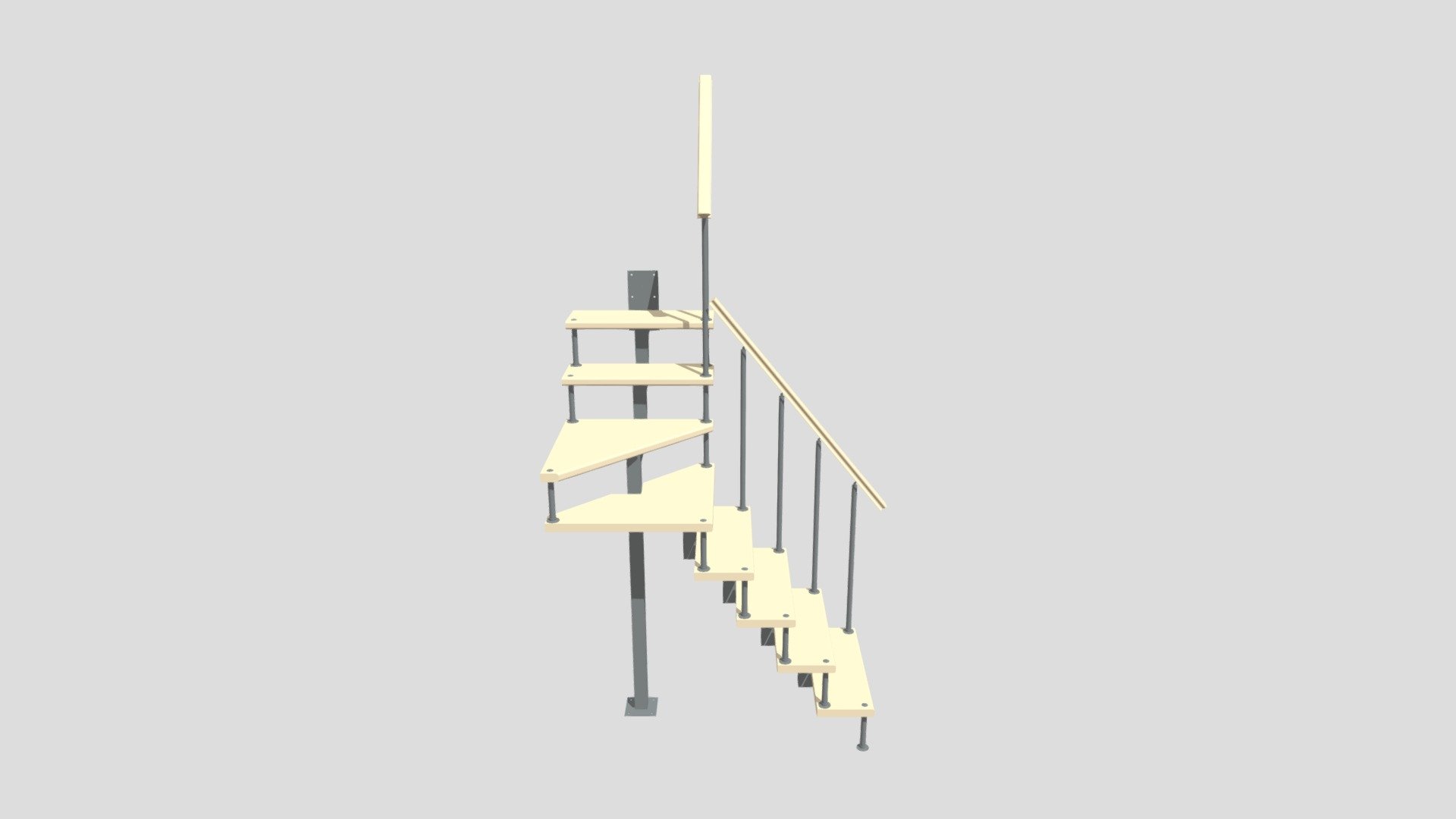 Лестница11 - Download Free 3D model by lesenka-market [a061679] - Sketchfab