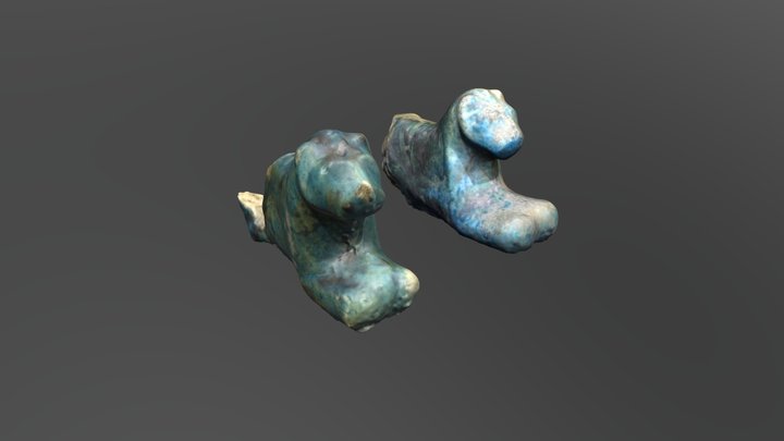 Pair of Lions 3D Model