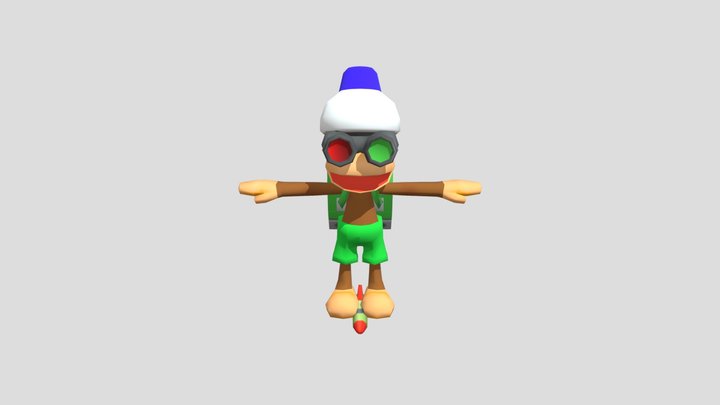 Green Pants Monkey – Modello 3D gratuito STL
