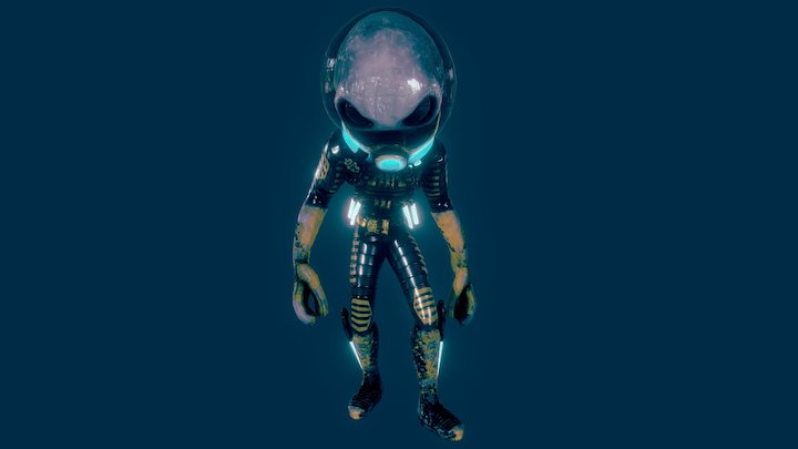 Alien Captain walk 3D Model