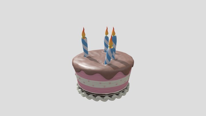 pastel decumpleaños o torta 3D Model