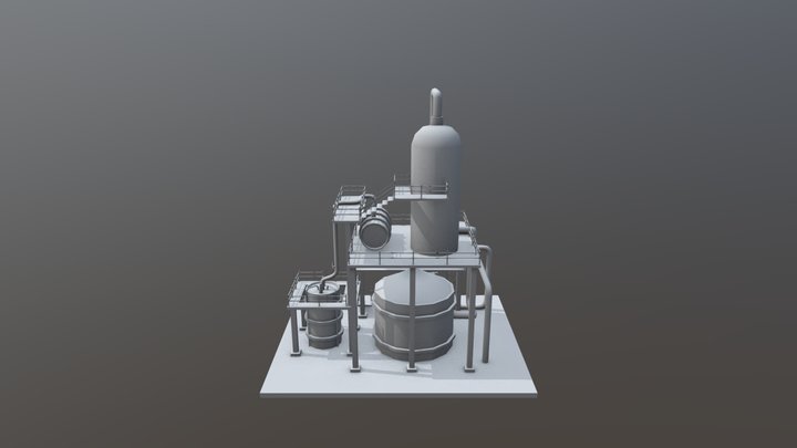 Oilrefinery 3D Model
