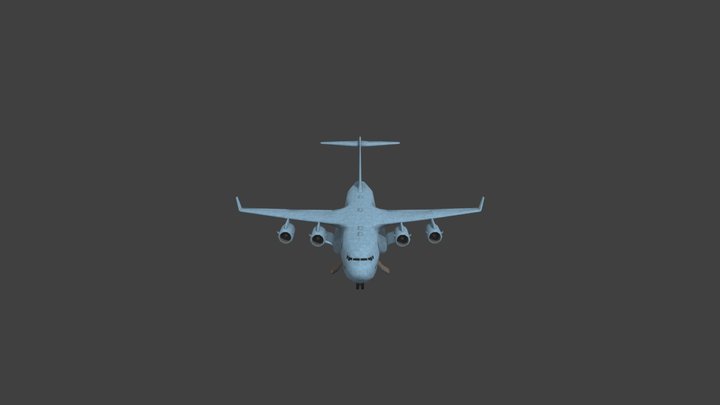 Military Cargo Plane (Mobile) 3D Model