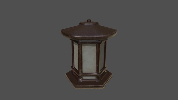 Japanese Traditional Lantern 3D Model
