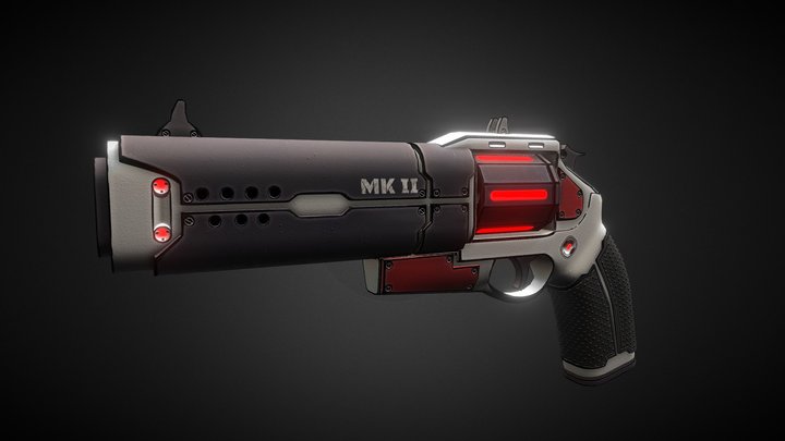Stylized Sci-fi Gun 3D Model