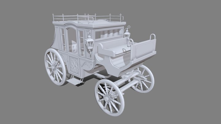 Royal Carriage 3D Model
