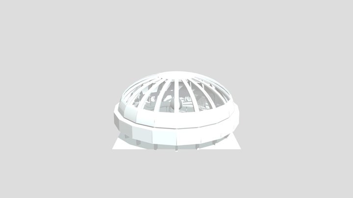 Blocking Library Hall 3D Model