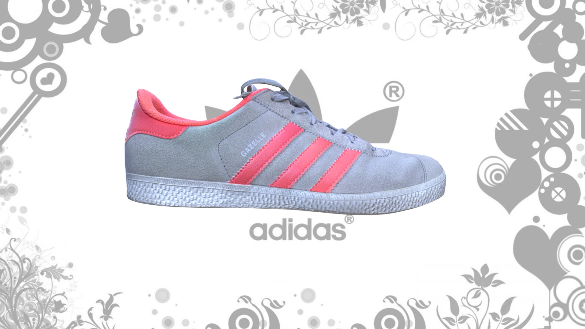 3D model Adidas Gazelle - This is a 3D model of the Adidas Gazelle. The 3D model is about diagram.