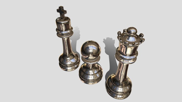 Chess Pieces 3D Model