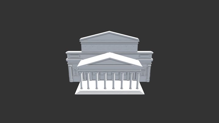 Большой упрощенка 3D Model