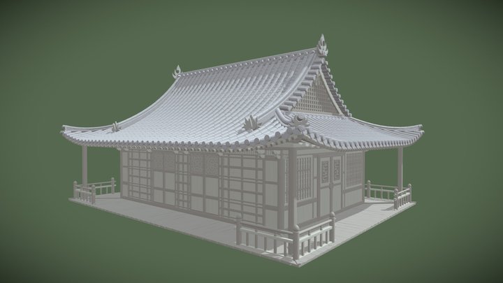 Asian House - Modular Kit 3D Model