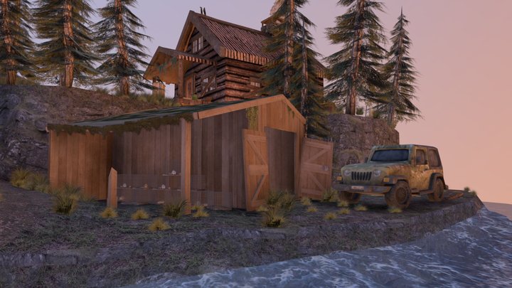 DAE Diorama - Forest Loner 3D Model