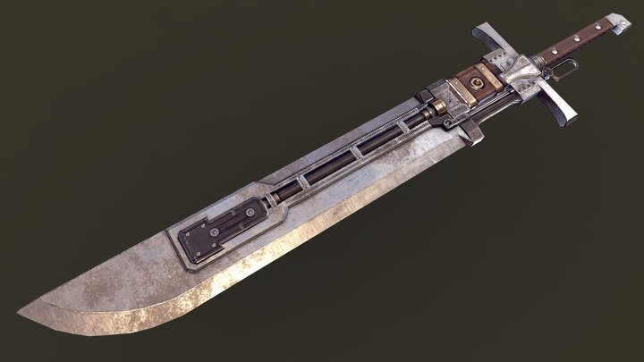 Techno Sword 3D Model